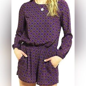 Lucca Couture - long Sleeved Romper with Shorts and Open Back